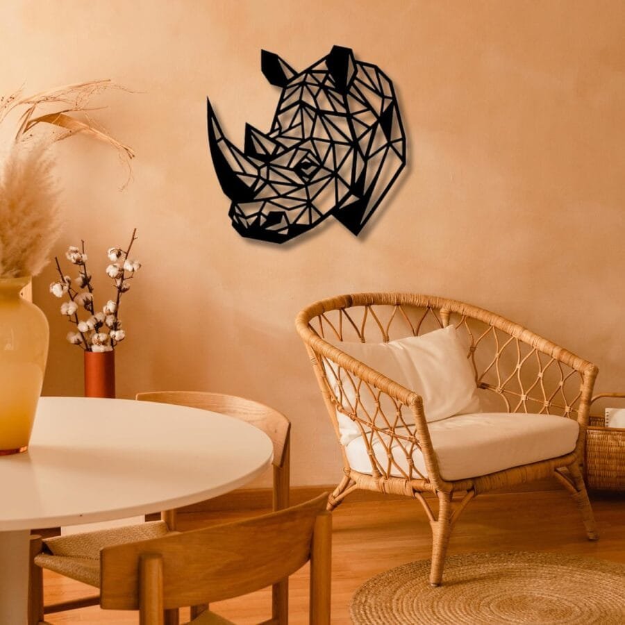 Cuadro de Silueta de Rinoceronte