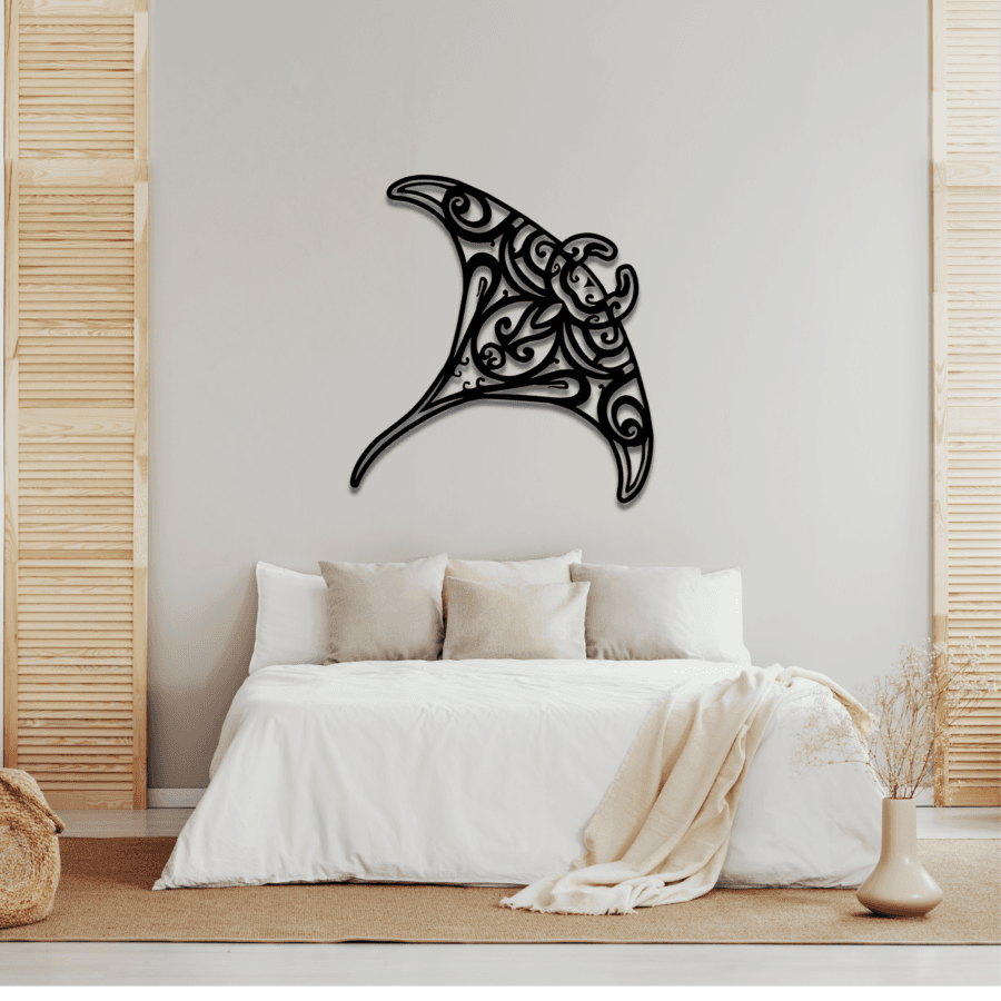 Cuadro de Manta Raya en Madera