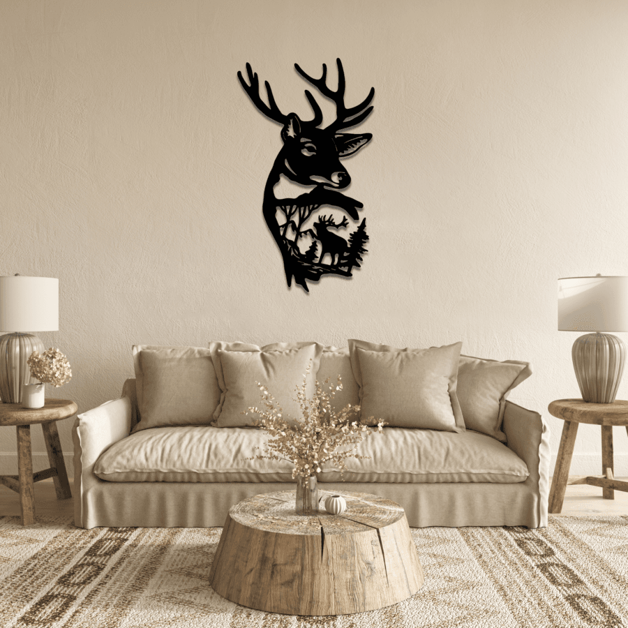 Ciervo con Escena Natural