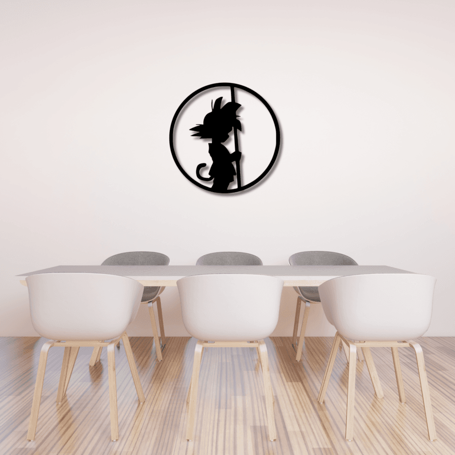 Cuadro artesanal Goku bastón mágico